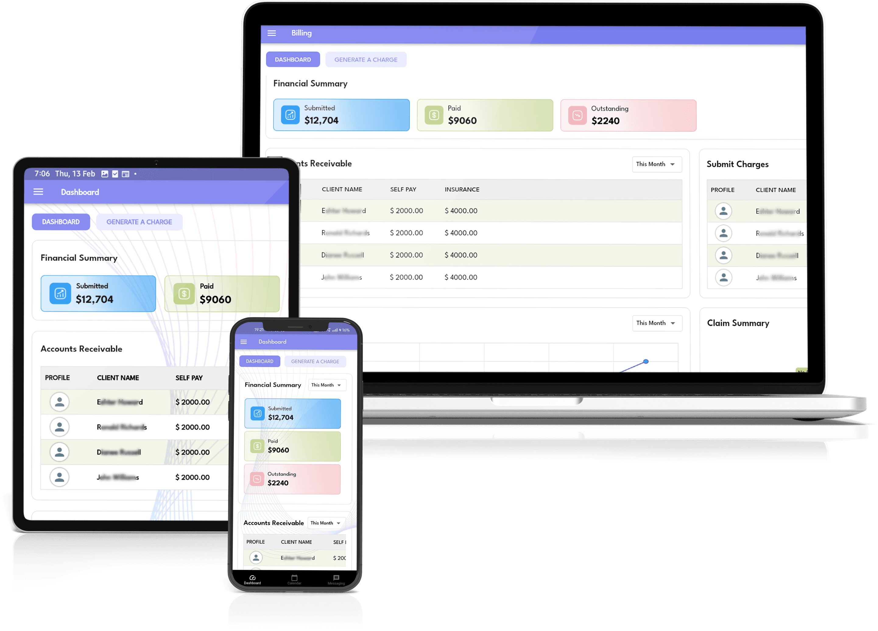 Professional billing and financial management for healthcare practices